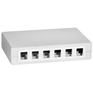 LogiLink Puszka natynkowa Keystone 12 portów UTP, biała (NK4033)