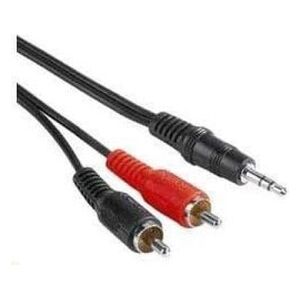 Kabel PremiumCord Jack 3.5mm - RCA (Cinch) x2 10m czarny (kjackcin10)