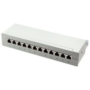 LogiLink Patch panel 12x RJ-45 Cat.6A Szary (NP0019)