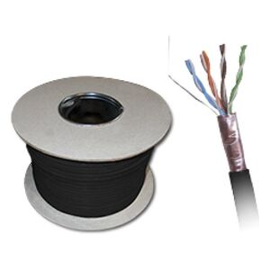 Alantec A-LAN Kabel instalacyjny kat.6 PE 305m, drut, czarny (KIF6OUTZ305)