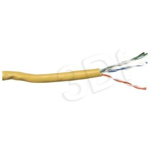 Alantec Kabel Drut UTP, kat.5e, PVC, 305m, żółty (KIU5PVCY305)