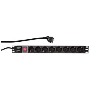 LogiLink Listwa zasilająca PDU 19" 1U 8x Schuko CEE 7/3 (PDU8C01)