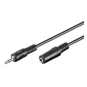 Kabel PremiumCord Jack 3.5mm - Jack 3.5mm 5m czarny (kjackmf5)