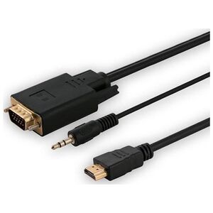 Kabel Savio HDMI - D-Sub (VGA) + Jack 3.5mm 1.8m czarny (SAVKABELCL-104)