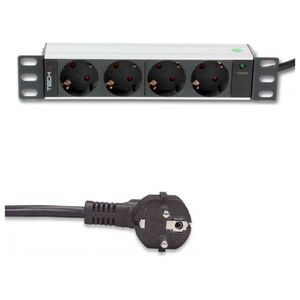 Techly Listwa zasilająca PDU 10" 1U 4x Schuko 1.8m (I-CASE M10-4D)