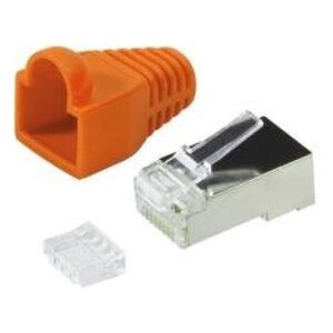 LogiLink Wtyk RJ45 CAT.6 FTP z osłonką, pomarańczowy 100sztuk (MP0022O)