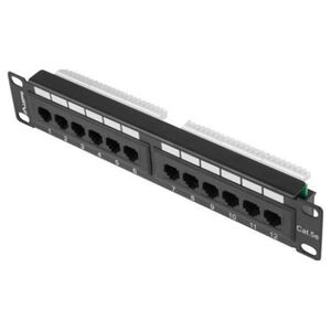 Lanberg Patch panel 1U 10" 12x RJ-45 Kat.5E Czarny (PPU5-9012-B)