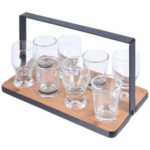 Excellent Houseware Kieliszki do wódki shotów szotów 8x taca