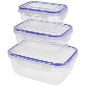 Excellent Houseware Pojemnik do żywności z uszczelką ZESTAW 3 szt. uniwersalny