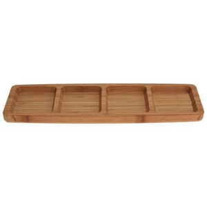 Excellent Houseware Taca talerz do serwowania bambusowy 33x10 cm uniwersalny