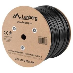 Lanberg Lanberg kabel instalacyjny FTP, kat. 6, drut OUTDOOR CU, 305m, czarny
