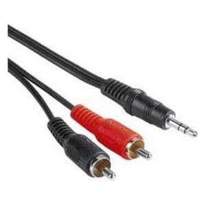 Kabel PremiumCord Jack 3.5mm - RCA (Cinch) x2 15m czarny (kjackcin15)