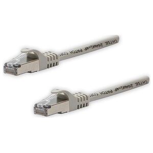 FTP patchcord, Cat.5e, RJ45 M-5m, chroniony, szary, czysta miedź economy