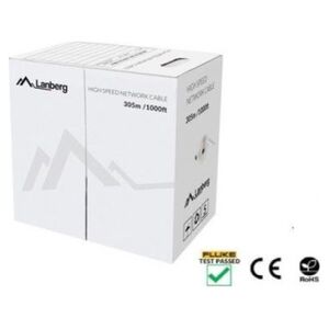 Lanberg Kabel sieciowy LCU6-12CU-0305-S (UTP| 305m| kat. 6| kolor szary)