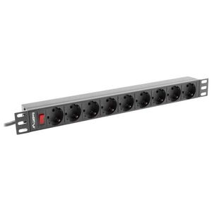 Lanberg Listwa zasilająca PDU 19" 1U 9x Schuko 3m (PDU-09F-0300-BK)
