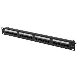 Lanberg Patch panel 1U 19" 24x RJ-45 Kat.6A Czarny (PPUA-1024-B)