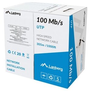 Lanberg KABEL LAN UTP KAT-5 305M DRUT CCA CZARNY LANBERG