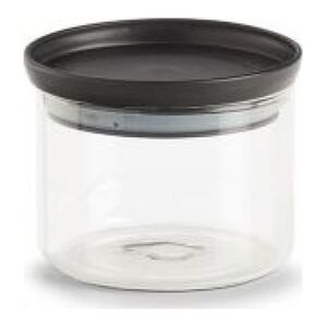 Zeller Słoik do przechowywania z plastikową pokrywką, 350 ml, czarny, 10,3x8,1cm cm