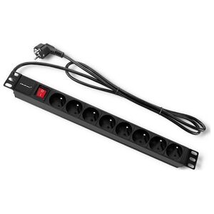 Qoltec Listwa zasilająca do szafy RACK 1U 16A PDU 8xFRENCH 2m (54471)