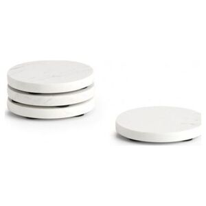 Zeller Zestaw podkładek pod szklanki, 4 sztuki, marmur, 9,5x1 cm