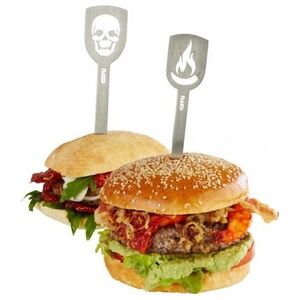 Gefu Szpikulce do hamburgerów TORRO, 2 szt. czaszka, płomień Gefu