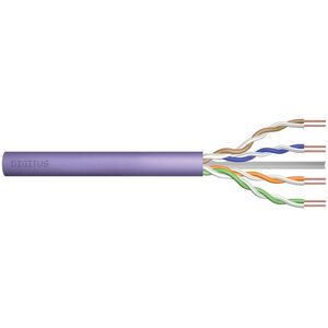 Digitus Kabel teleinformatyczny instalacyjny DIGITUS kat.6, U/UTP, Dca, drut, AWG 23/1, LSOH, 100m, fioletowy, ofoliowany
