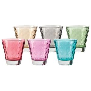 Leonardo Zestaw 6 kolorowych szklanek 220ml OPTIC (L-047284) - L-047284