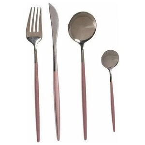 Kinvara Zestaw sztućców Srebrzysty Różowy Stal nierdzewna (8 pcs)