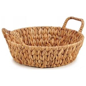 Gift Decor Dekoracja na Stół Metal Hiacynt Wodny Z uchwytami Naturalny (35,5 x 16,5 x 39 cm)