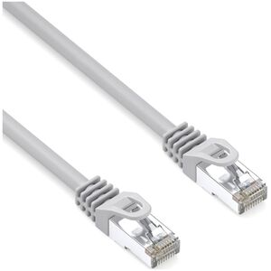Lsoh S/FTP patchcord, Cat.6a, RJ45 M - RJ45 M, 20 m, podwójnie ekranowany, LSOH, szary, 10 Gb/s economy