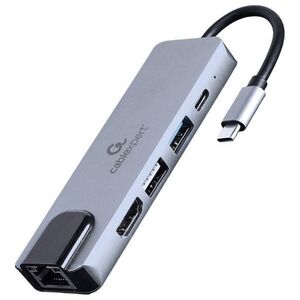Stacja/replikator Gembird 5w1 USB-C (A-CM-COMBO5-04)