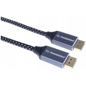 Kabel PremiumCord PREMIUMCORD Kabel DisplayPort 1.4 přípojný kabel, kovové a zlacené konektory, 2m