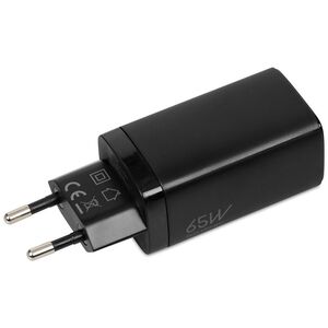 Ładowarka iBOX GaN iBOX C-65 PD65W 1x USB-A 2x USB-C 5 A (ILUC65B)