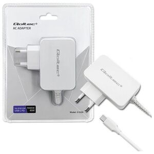Zasilacz do laptopa Qoltec Zasilacz sieciowy 65W | 5-20.3V | 2-3.25A | USB typ C | PD | Biały