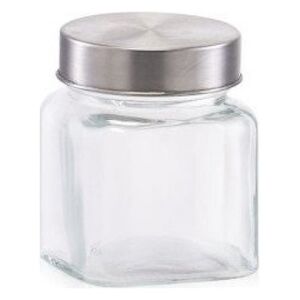 Zeller Słoik do przechowywania, 250 ml, pokrywka ze stali nierdzewnej, 7,5 x 7,5 x 9,1 cm