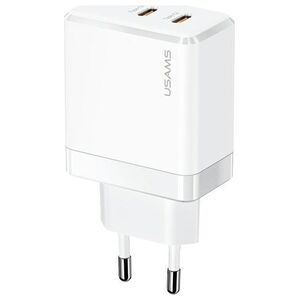 Ładowarka Usams Ładowarka sieciowa USAMS 2xUSB-C T54 40W PD Fast Charging biały/white (US-CC172)