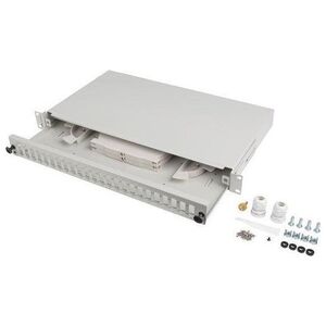 Moduł SFP Lanberg Przełącznica światłowodowa Lanberg 24xSC Duplex / 24xLC Quad RACK 19" 1U Szara + akcesoria