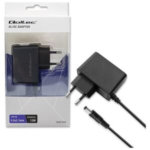 Qoltec Zasilacz wtyczkowy 12W | 12V | 1A | 5.5*2.1