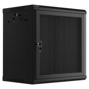 Szafa Lanberg Szafa wiszšca 19 cali 12U 600x450 drzwi perforowane (flat pack) czarna