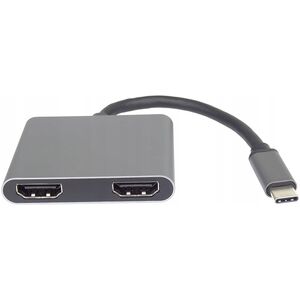 Kabel PremiumCord PremiumCord MST adapter USB-C na 2x HDMI, USB3.0, PD, rozlišení 4K a FULL HD 1080p