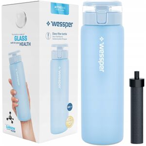 Wessper Szklana butelka ActiveMax 680ml niebieska