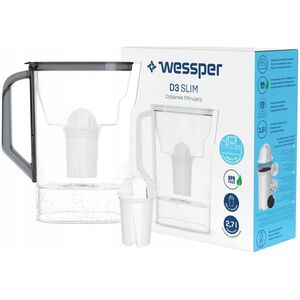 Dzbanek filtrujący Wessper D3 Slim Classic Czarny