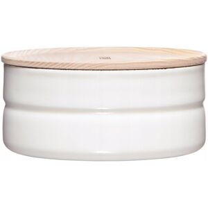Riess RIESS - Pojemnik niski z drewnianą pokrywą 0,6l Pure White