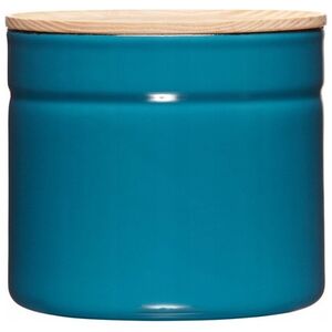 Riess RIESS - Pojemnik kuchenny z drewnianą pokrywą 1,3l Silent Blue