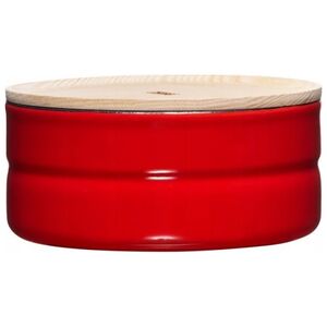 Riess RIESS - Pojemnik kuchenny niski  z drewnianą pokrywą 0,6l Fresh Tomato