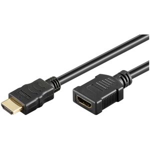 Kabel Neutralle Przedłużacz do kabli video HDMI M - HDMI F, HDMI 2.0 - Premium High Speed, 2m, pozłacane złącza, czarny