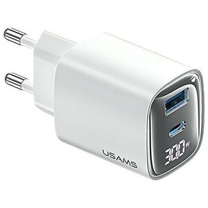 Ładowarka Usams USAMS Ład. siec. CC229 30W GaN USB-C/USB-A Fast Charging XC Series biały/white CC229TC02
