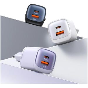Ładowarka Usams USAMS Ład. siec. CC254 30W GaN USB-C/USB-A Fast Charging HC Series czarny/black CC254TC01