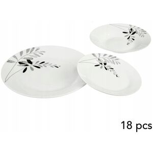 5five Komplet talerzy dla 6 osób, porcelana, 18 elementów