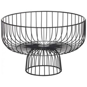 Secret de Gourmet Kosz na owoce z podstawą, metal, 28 cm, czarny